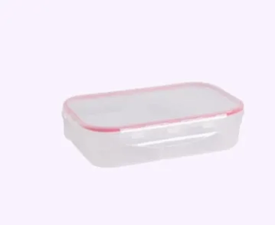 8145VM MARMITA HERMÉTICA RETANGULAR 1L TRANS. VERMELHA