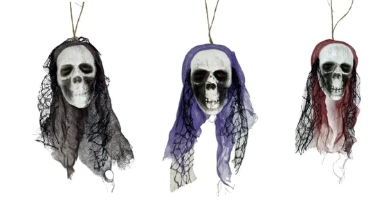 919890 ENFEITE CABECA ESQUELETO 8X10CM