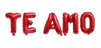 Q21020 KIT TE AMO 40CM VERMELHO/ROSA GOLD