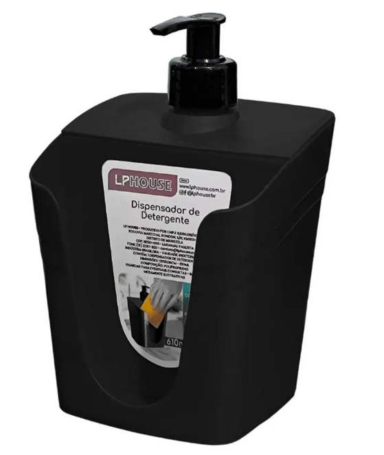 8250PT DISPENSADOR PARA DETERGENTE BASIC 610 ML - PRETO