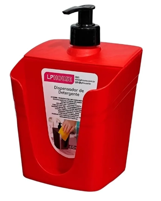 8250VM DISPENSADOR PARA DETERGENTE BASIC 610 ML - VERMELHO