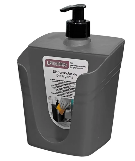 8250CZ DISPENSADOR PARA DETERGENTE BASIC 610 ML - CINZA