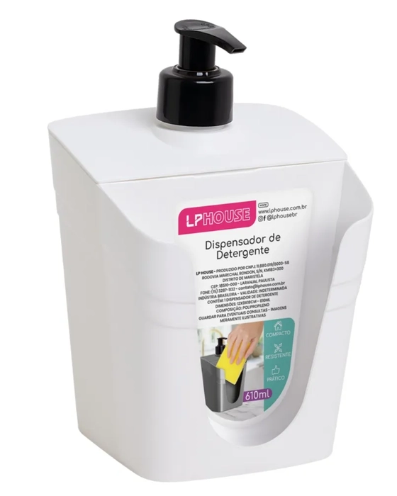 8250BR DISPENSADOR PARA DETERGENTE BASIC 610 ML - BRANCO