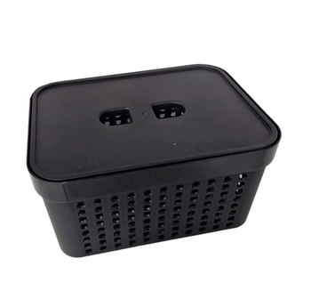 8503PT ORGANIZADOR C/ TAMPA 18,5X13,5X 9,4CM PRETO