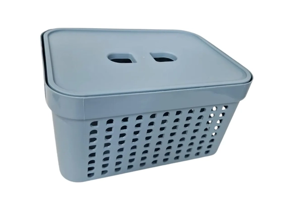 8503AZ CESTO ORGANIZADOR C/ TAMPA 18.5X13.5X9.4CM 2L AZUL