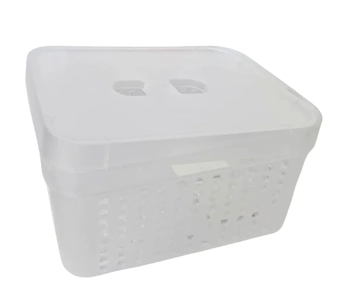 8503TP CESTO ORGANIZADOR C/ TAMPA 18,5CM X 13,5CM X 9,4CM 2L