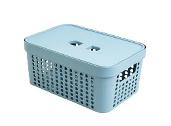 8509AZ CESTO ORGANIZADOR C/ TAMPA 26CMX18CM X 11,5CM - 4,5L