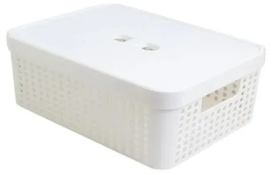 8512BR CESTO ORGANIZADOR C/ TAMPA 35,6CM X27CM X 12,5CM  11L