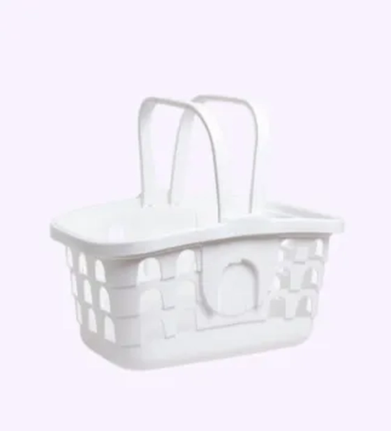 8205BR CESTA ORGANIZADORA COM ALÇA 27,5X15X12,5 - BRANCO