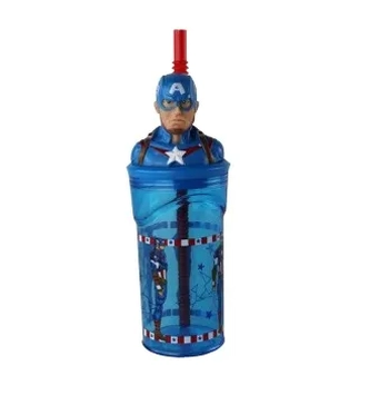 29500 COPO 3D C/CANUDO CAPITAO AMERICA 360ML