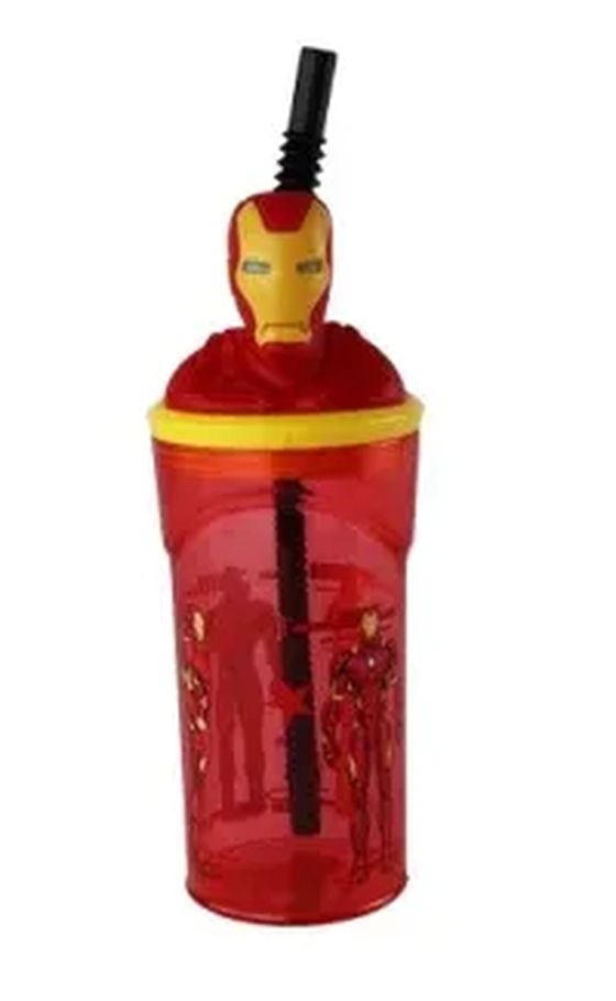 29499 COPO 3D C/CANUDO HOMEM DE FERRO 360ML