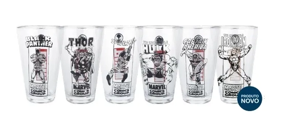 30023 COPO DE VIDRO MARVEL 300ML