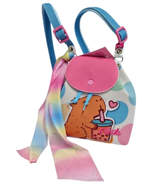 MM5061 MINI MOCHILA CAPIVARA COPO PÓA COLORIDO