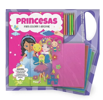 81272 PRINCESAS - LAPIS DE COR COM ADESIVOS