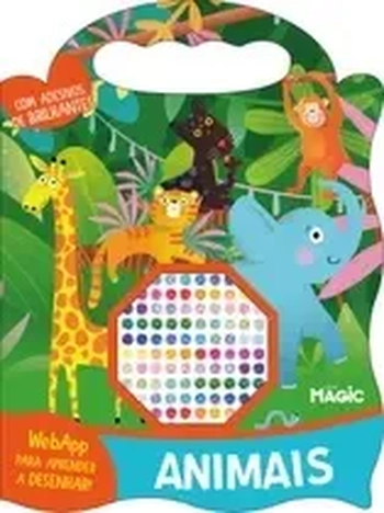 82552 ANIMAIS - COM DESENHOS COM ADESIVOS BRILHANTES