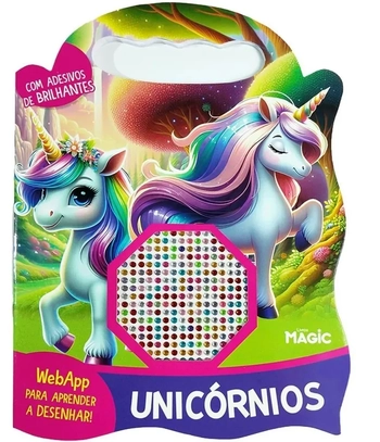 82576 UNICORNIOS - COM DESENHOS COM ADESIVOS BRILHANTES
