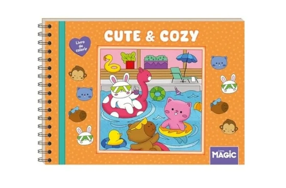584747  CUTE AND COZY ORANGE - LIVRO COLORIR