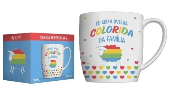 401169 CANECA PORCELANA 360 ML CORES NA LUVA - OVELHA