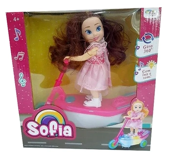 WB7758 BONECA SOFIA PATINETE