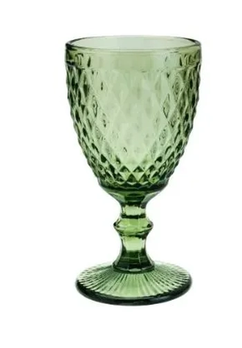 WG18307 CJ 2 TACA VIDRO BICO DE ABACAXI VERDE 325ML