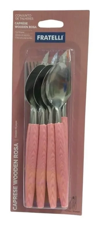CO23072286 CJTO TALHERES CAPRESE WOODEN ROSA C/12