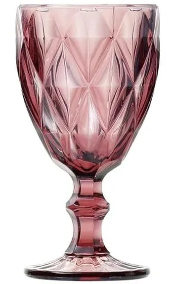 WG18383 CJ 2 TACA VIDRO DIAMOND ROXO 325ML