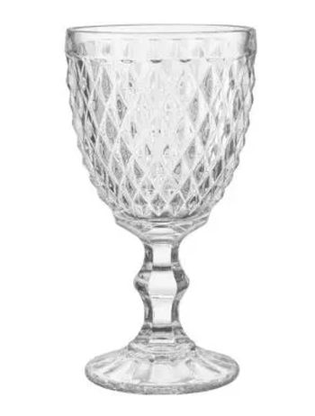 WX19886 CJ 2 TACAS VIDRO BICO DE ABACAXI TRANSPARENTE