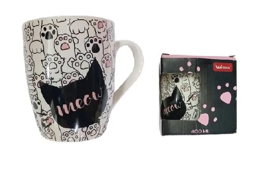 WX6182 CANECA CERAMICA ORCHID PETS CAT 400ML