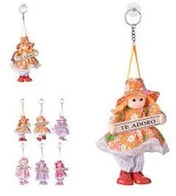 WX3615 CHAVEIRO DE BONECA MENSAGENS 17X10CM