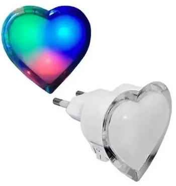 GU5443 LUMINARIA P/TOMADA BIVOLT CORACAO 5XCM