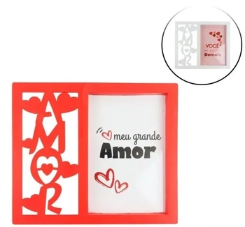 WX11604 PORTA RETRATO PLASTICO AMOR VAZADO 10X15CM