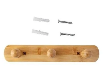 CK5688 SUPORTE 3 GANCHOS BAMBU 28X5X5CM