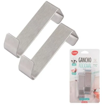 CK3555 KIT 2 GANCHOS INOX 8CMX2CM