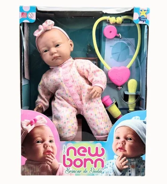 8336 BONECA DIVER NEW BORN - BRINCAR DE DODOI - MENINA
