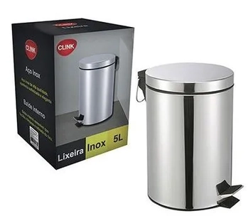 CK650 LIXEIRA C/PEDAL INOX 5L
