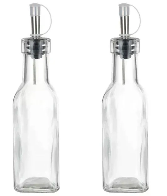 UCO681 GALHETEITO C/2 PCS VIDRO INOX 150ML