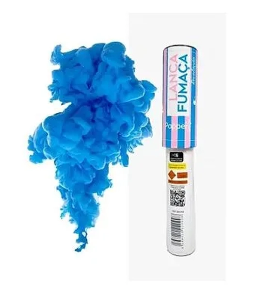 SM-MA TUBO DE FUMAÇA REVELAÇÃO COR AZUL DE 22,5 CM