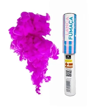 SM-FE TUBO DE FUMAÇA REVELAÇÃO COR PINK DE 22,5 CM