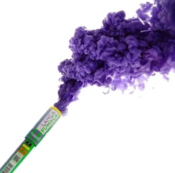SM-RF TUBO DE FUMAÇA REVELAÇÃO FUMAÇA NA COR ROXA DE 22,5 CM