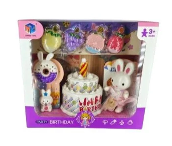 GK3291 COELHINHA C/BOLO E FRUTAS