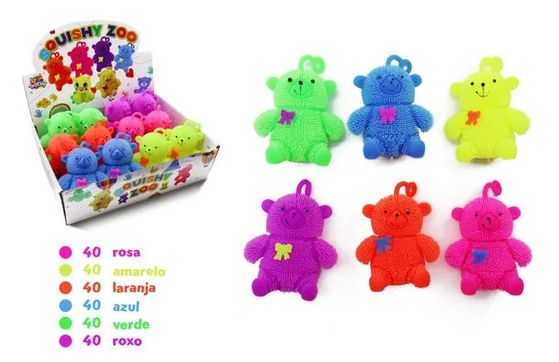 TK-AB8911 BRINQUEDO SQUISHY URSO DE APERTAR C/LUZ
