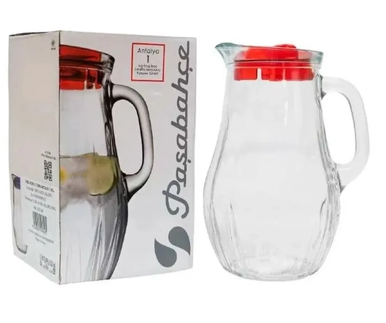 80117/091849 JARRA C/TAMPA ACRILICA VERMELHA