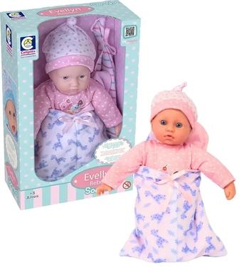 2853 BONECA EVELLYN REBORN SONINHO MENINA