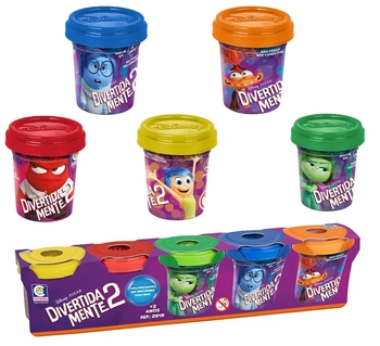 2849 BRINQUEDO KIT MASINHA DIVERTIDAMENTE 5 POTES 50G