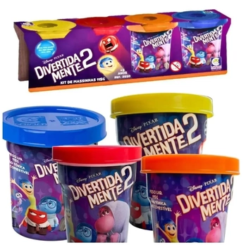 2850 BRINQUEDO KIT MASSINHA DIVERTIDAMENTE 4 POTES 115G