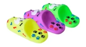 PET6052T MORDEDOR CHINELO DE PLAST P/ANIMAL ESTIMACAO 14CM