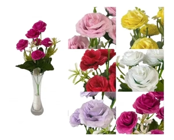 03351 MINI BUQUE DE ROSA X5 31CM