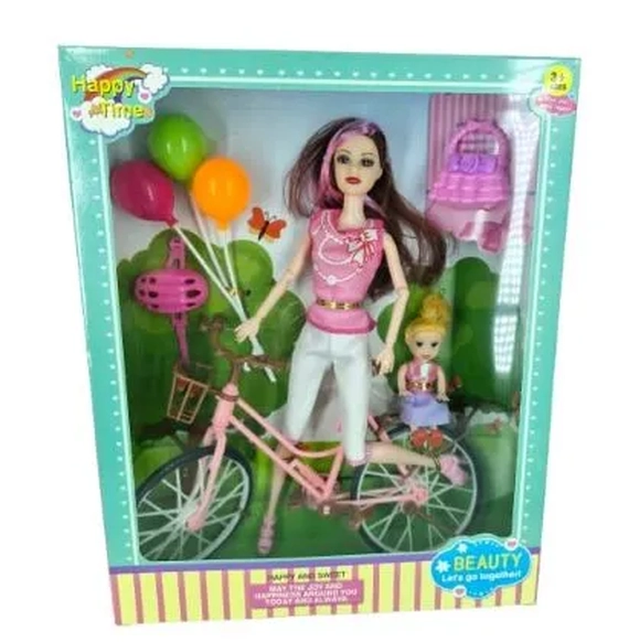 GK1605 BONECA C/BICICLETA