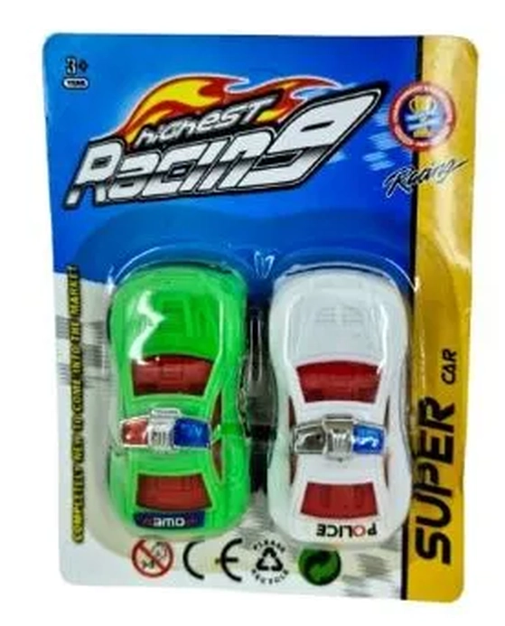 LV0026 CARRINHO POLICE FRICCAO NA CARTELA C/2