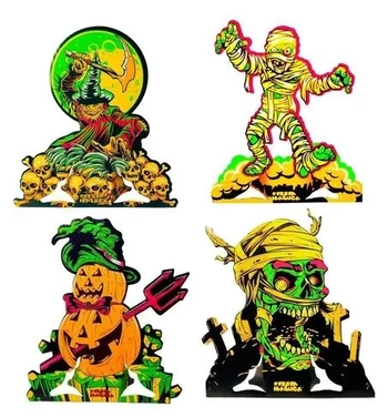 1347 ENFEITE DE MESA HALLOWEEN NEON C/04